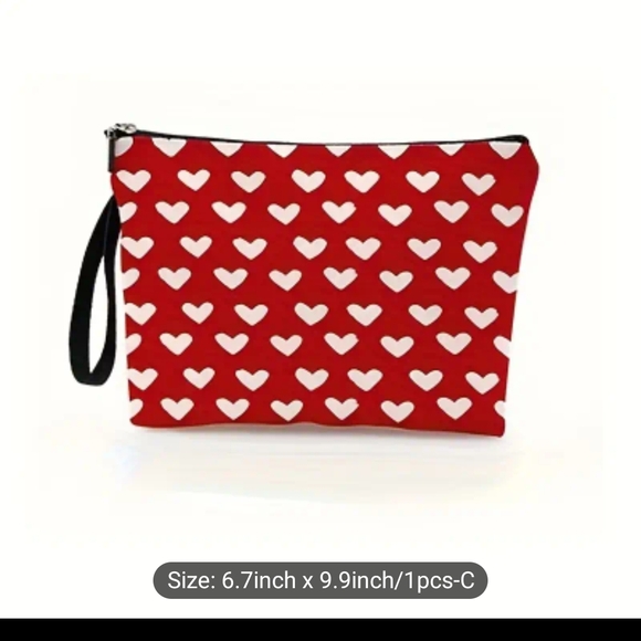 Handbags - Red Heart Pattern Women's Clutch